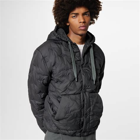 giubbotto louis vuitton uomo monogram|Monogram Leather Hooded Down Jacket .